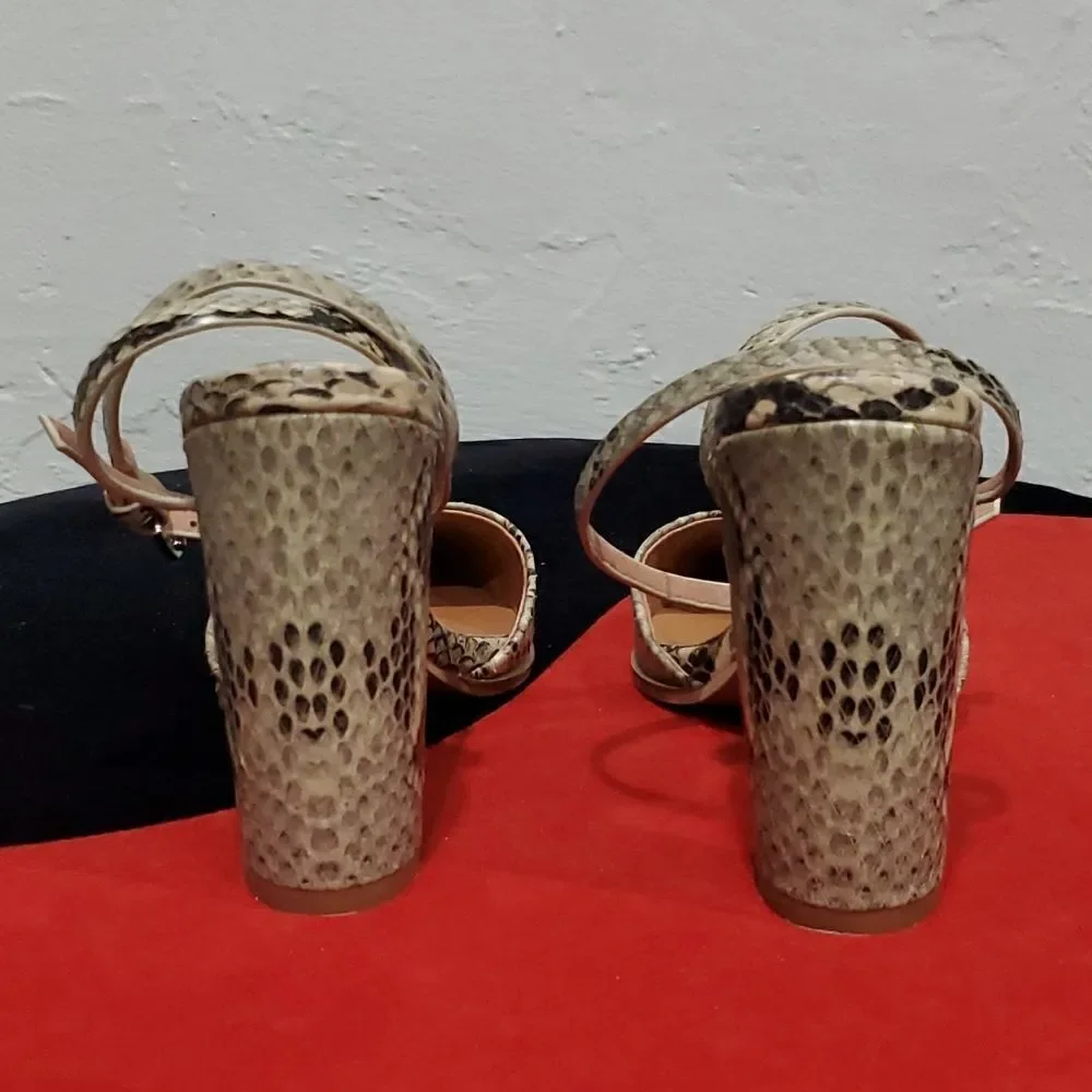 Revolve Alias Mae Snakeskin Heels - Picture 6 of 12
